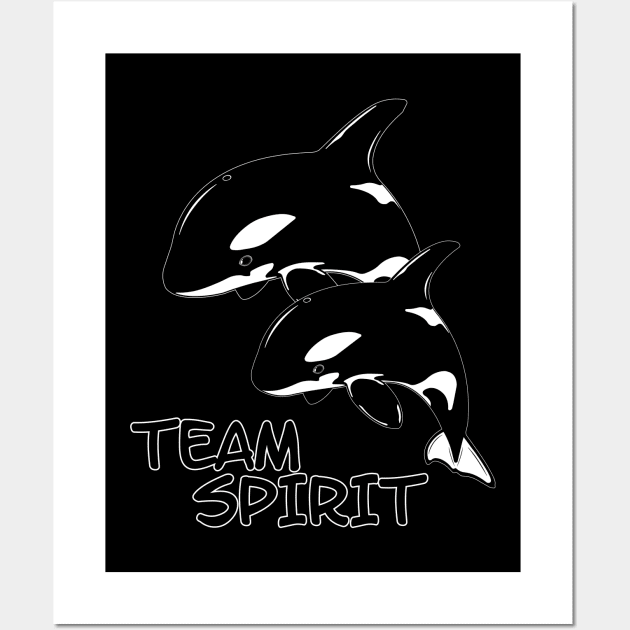 Orca Team Spirit Wall Art by NicGrayTees